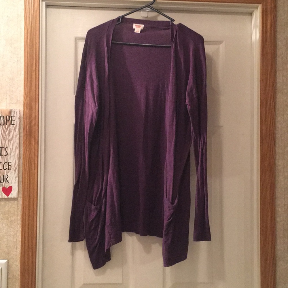 Mossimo Purple Boyfriend Cardigan